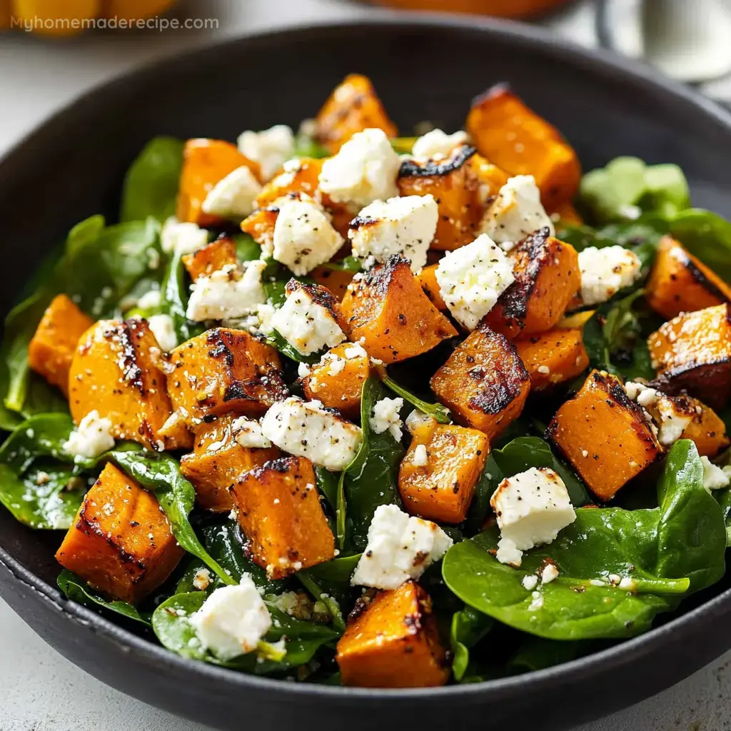 Pumpkin, Spinach, and Feta Salad