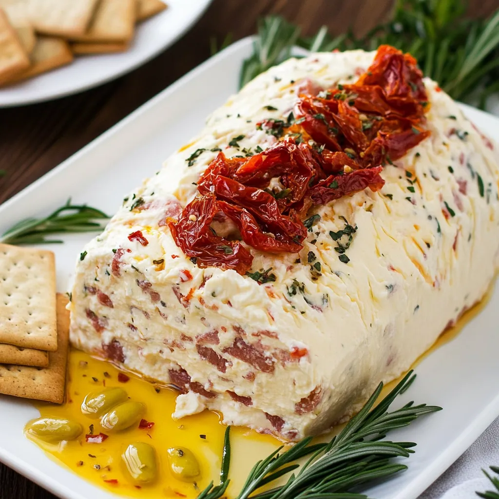 Italian Antipasto Cream Cheese Log