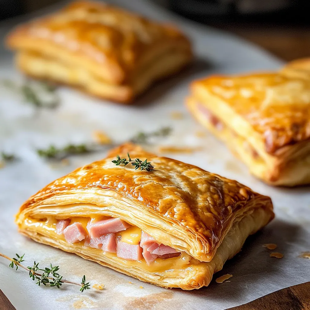 Flaky Ham and Cheese Puff Pastry