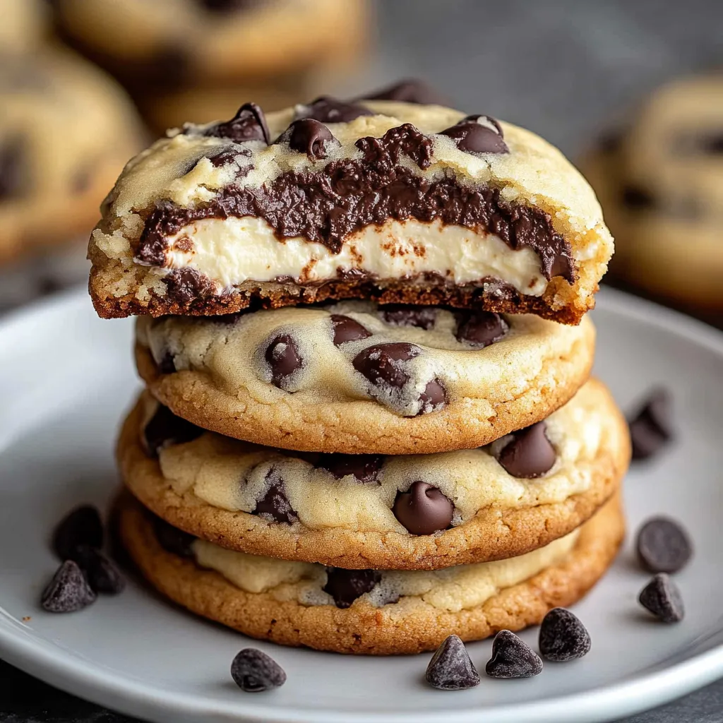 Cheesecake Stuffed Chocolate Chip Cookies Recipe