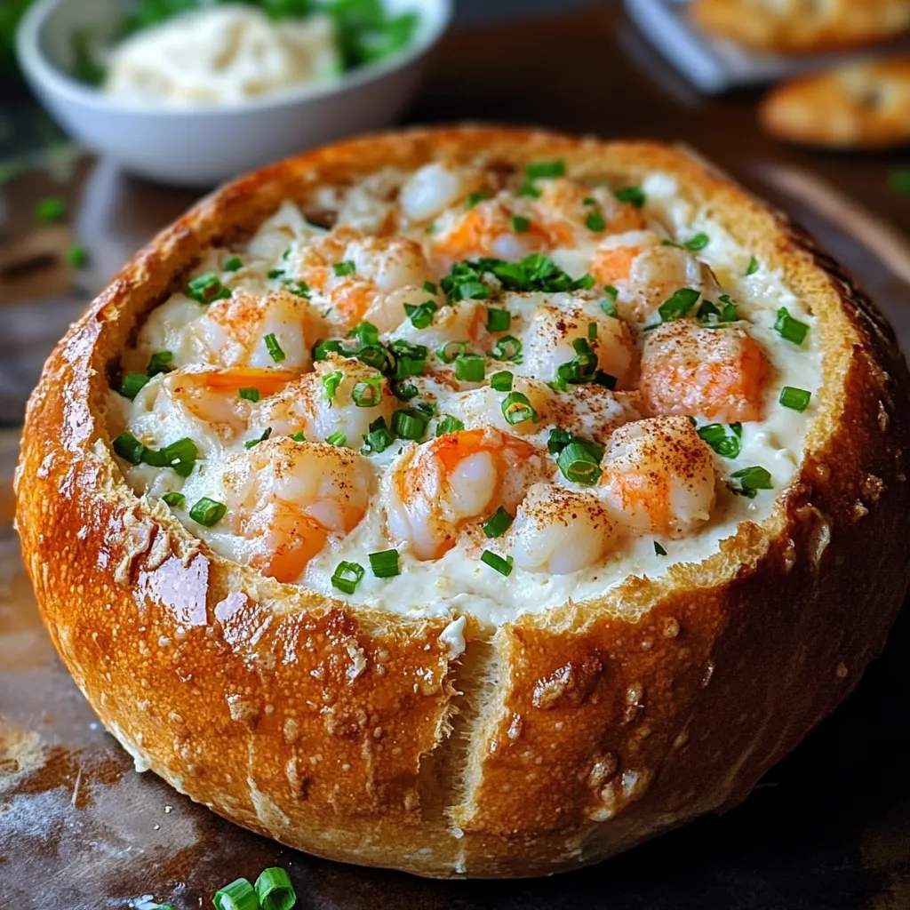 Stuffed Seafood Bread Bowl