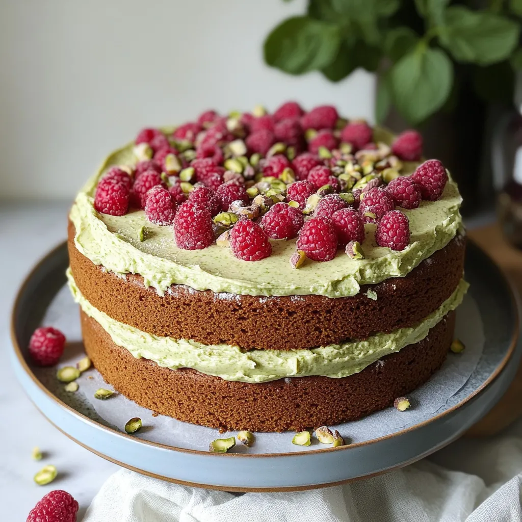 Pistachio Raspberry Cake