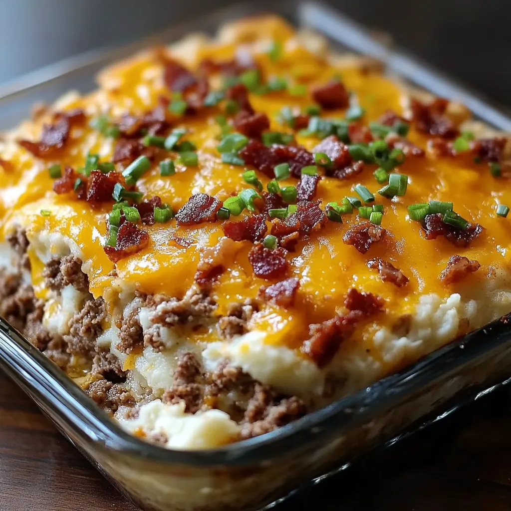 Cheesy Loaded Meatloaf Casserole