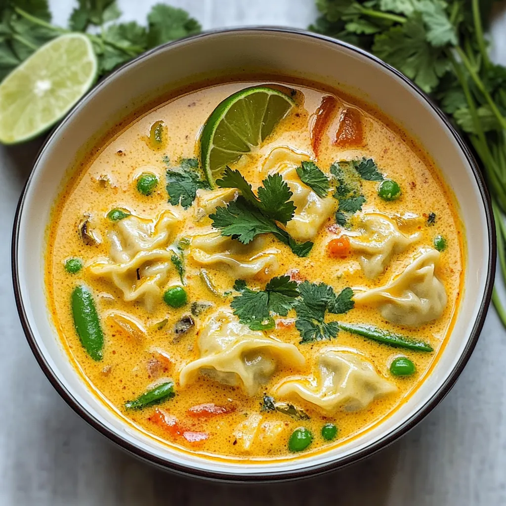 Thai Red Curry Dumpling Soup