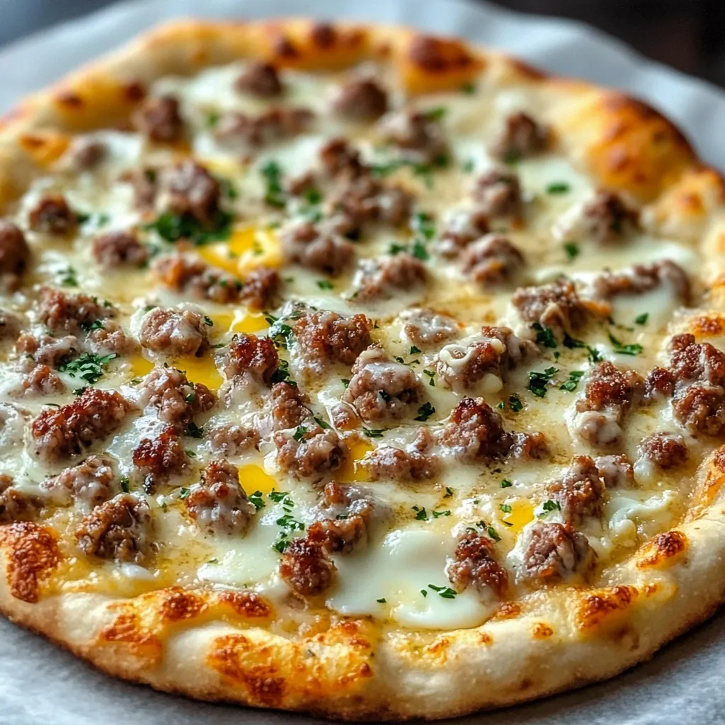 Biscuits and Sausage Gravy Breakfast Pizza