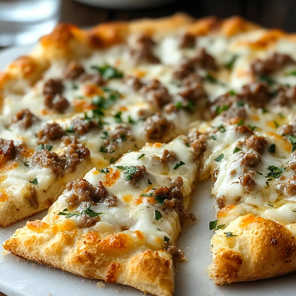 Biscuits and Sausage Gravy Breakfast Pizza