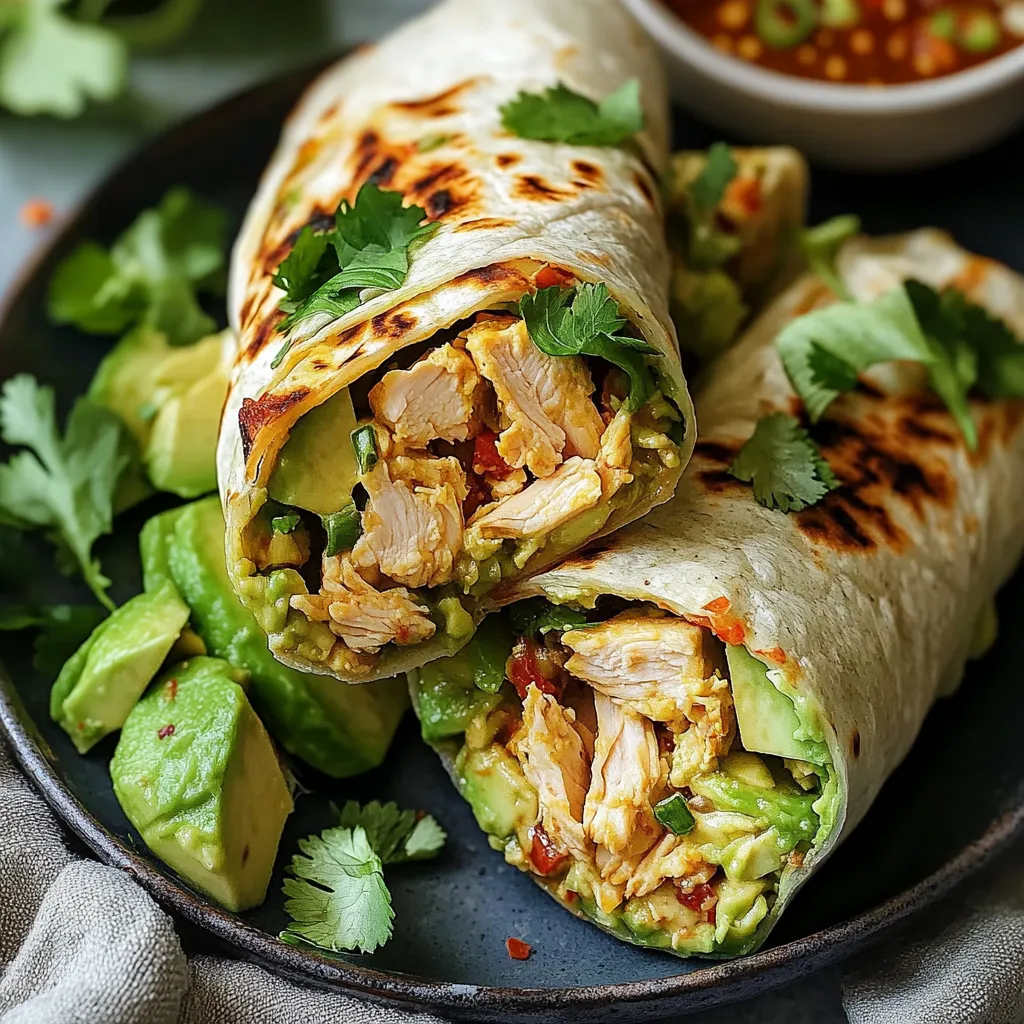 Quick & Easy Chicken Avocado Wrap