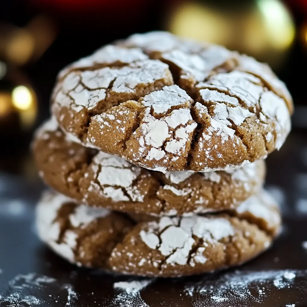 Gingerbread Crinkle Cookies