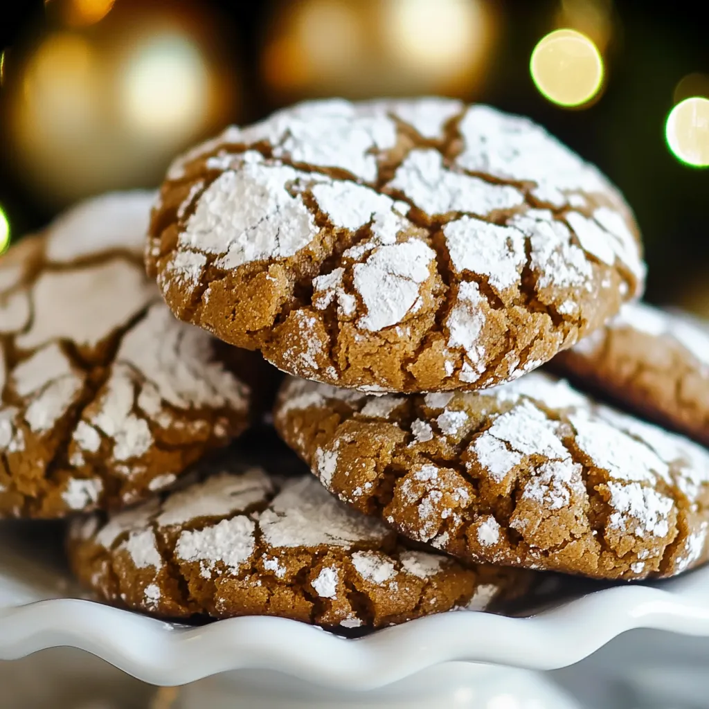 Gingerbread Crinkle Cookies