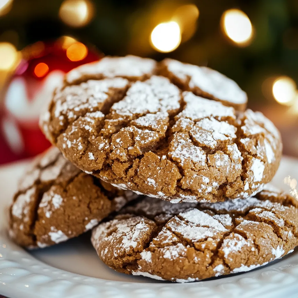 Gingerbread Crinkle Cookies