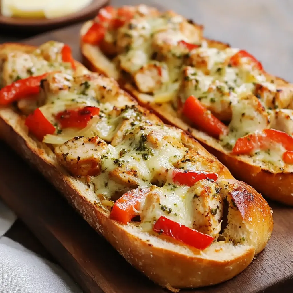 Cheesy Chicken Garlic Bread