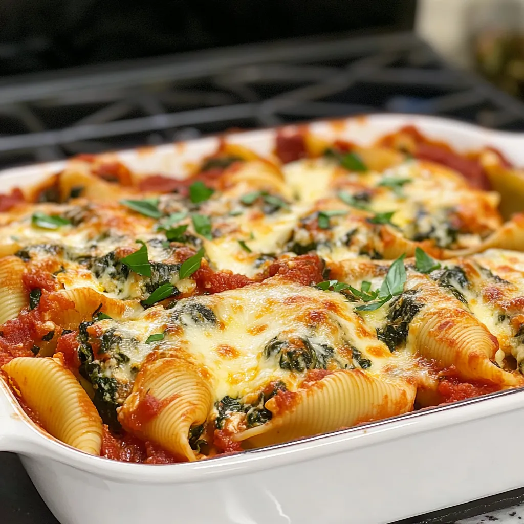 Spinach and Ricotta Stuffed Shells