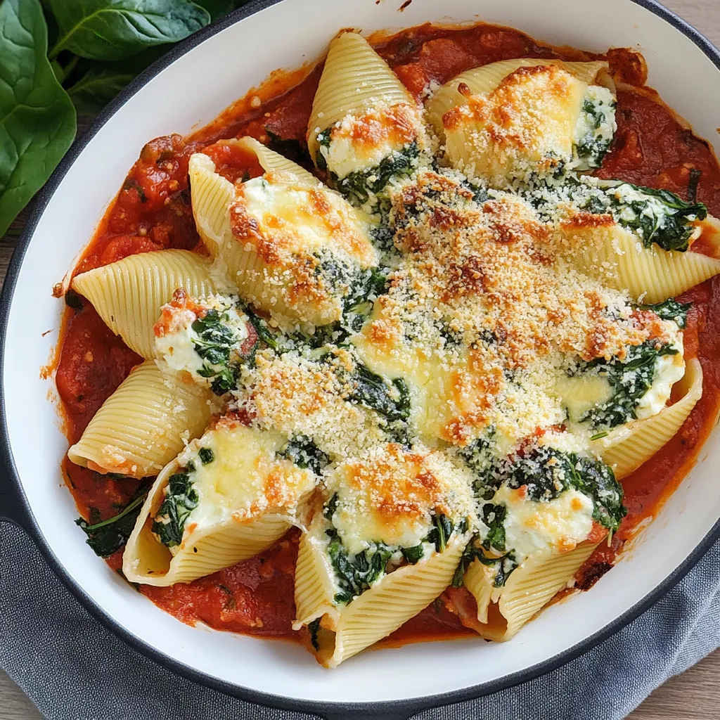 Spinach and Ricotta Stuffed Shells