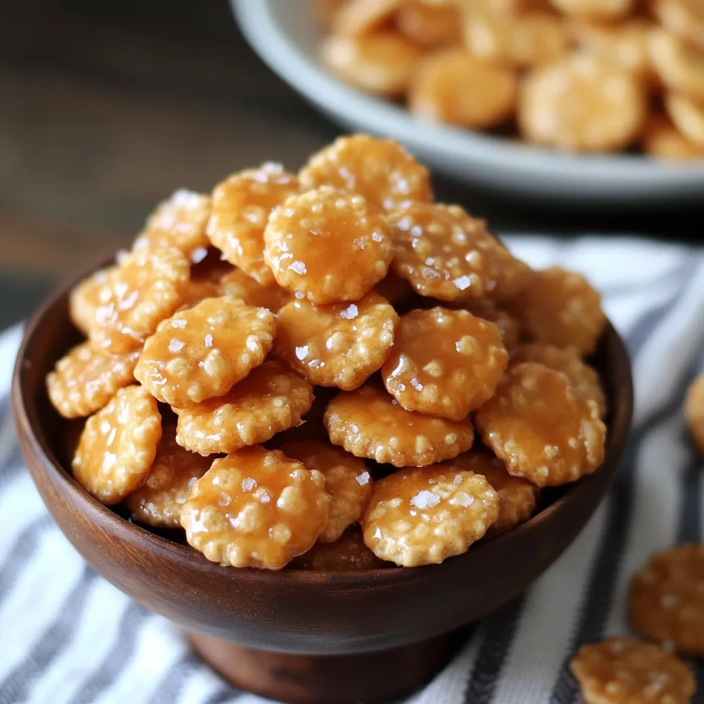 Salted Caramel Cracker Bites