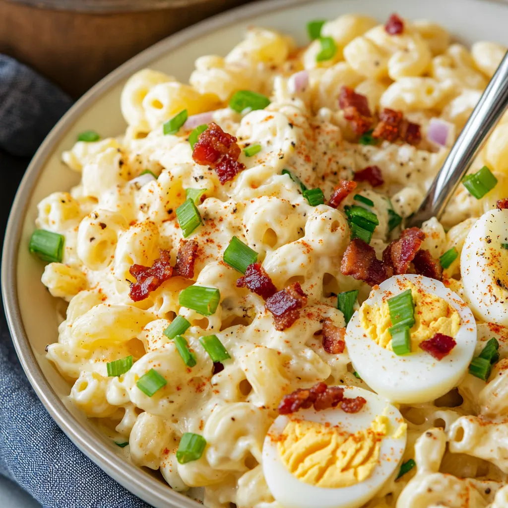 Creamy Deviled Egg Pasta Salad