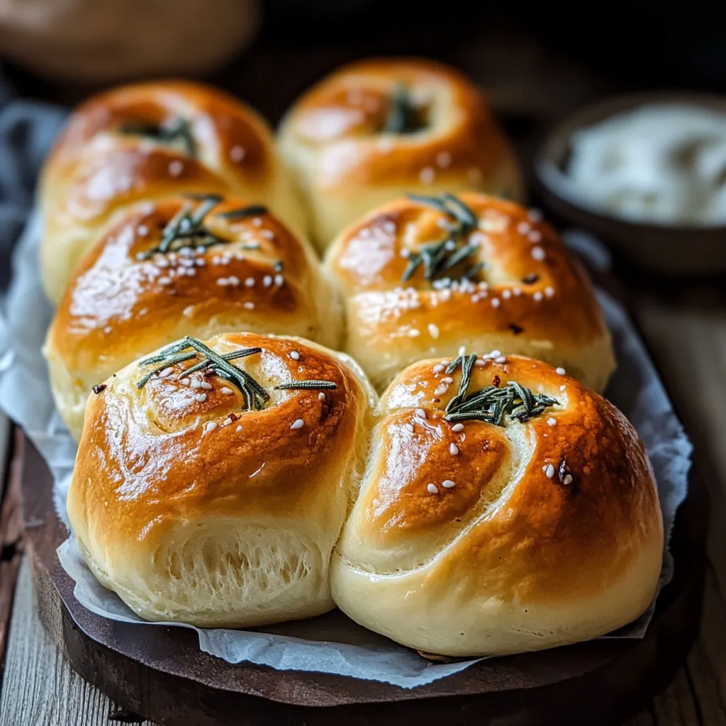 Salted Sage Honey Butter Brioche Rolls.