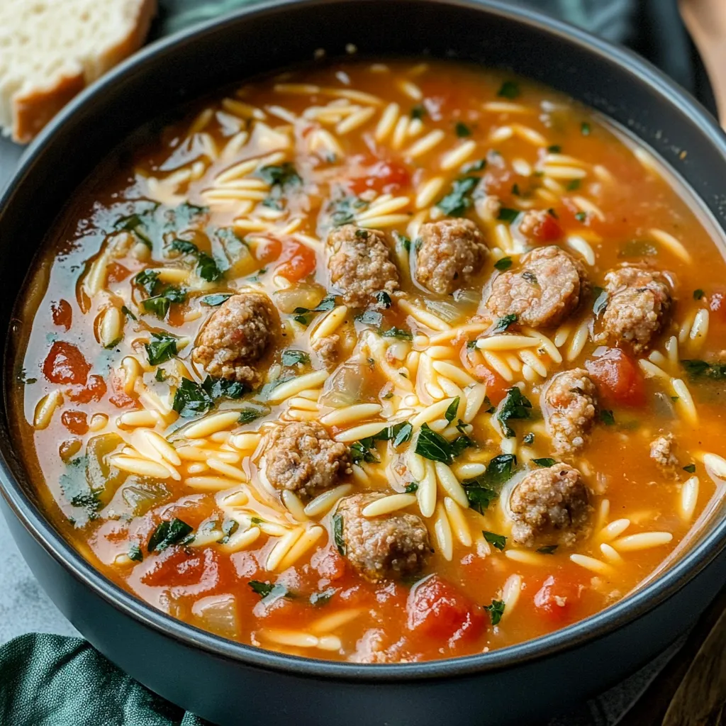 Italian Sausage Orzo Soup