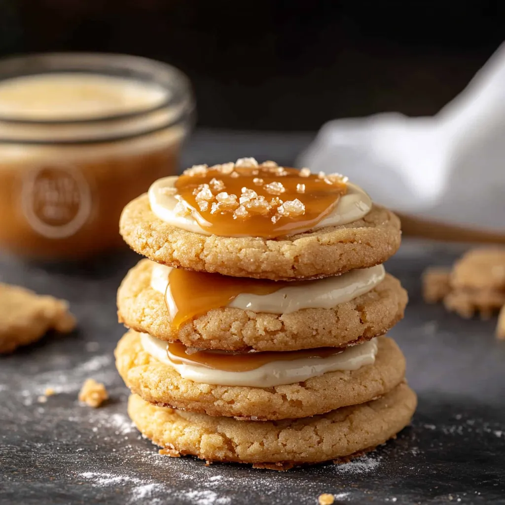 Crumbl Salted Caramel Cheesecake Cookies