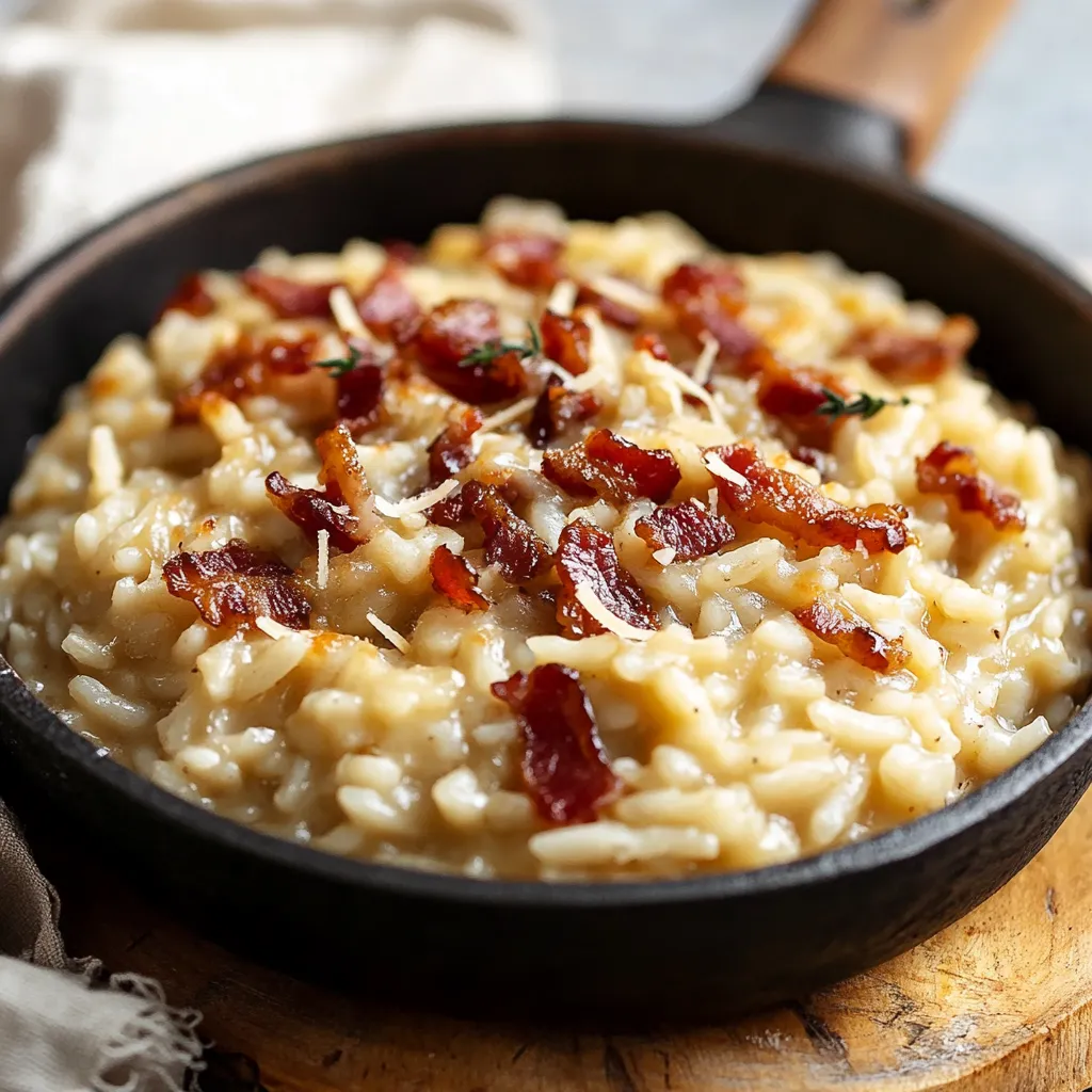 Caramelized Onion, Bacon, and Parmesan Risotto