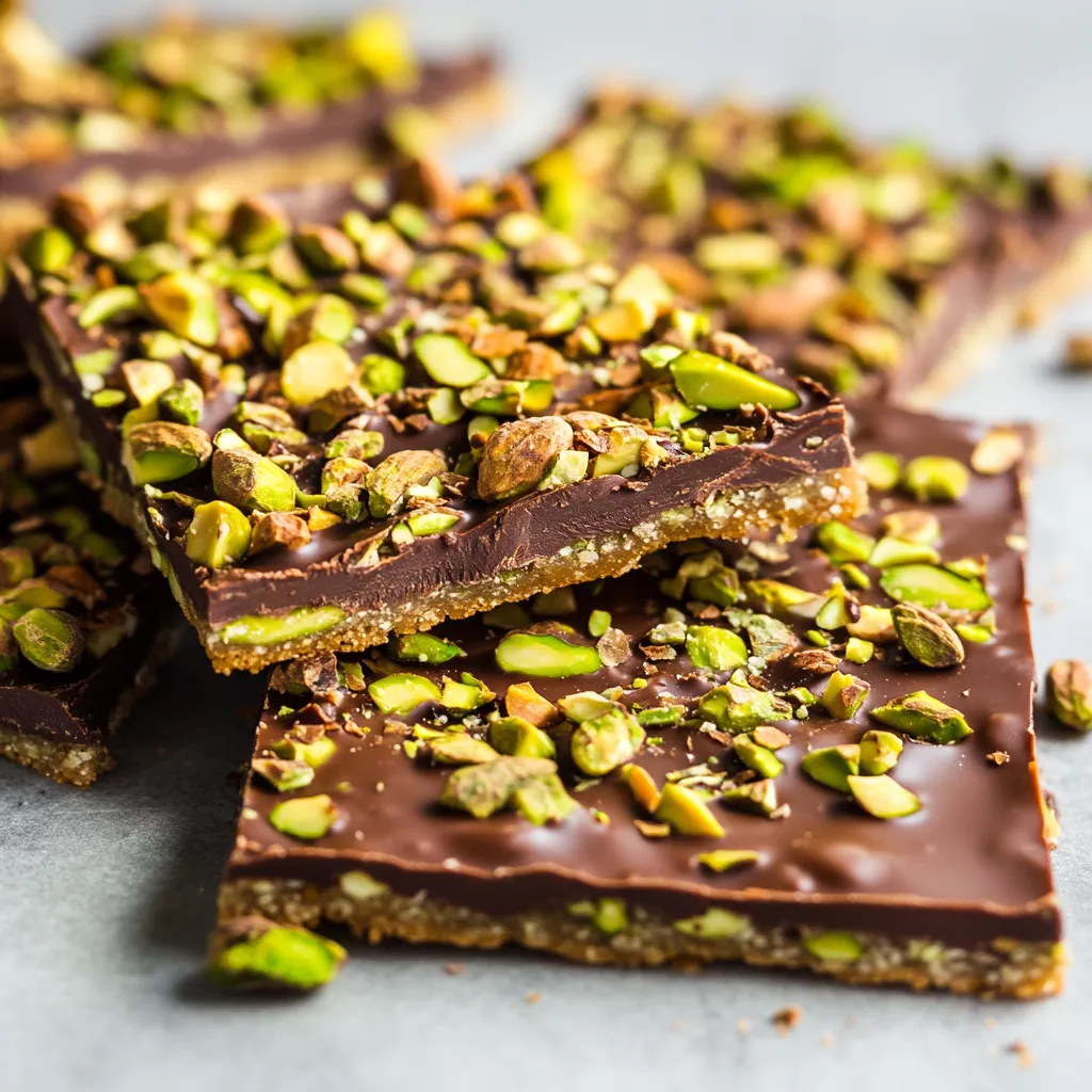 Delicious Pistachio Chocolate Bark Viral Trend