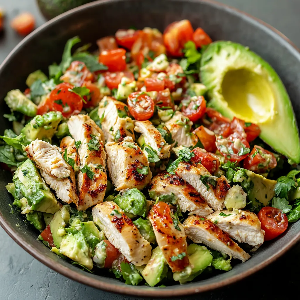 easy Healthy Avocado Chicken Salad Recipe