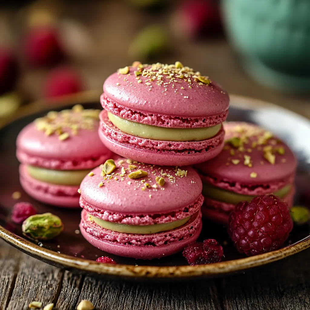 Elegant Raspberry Pistachio Macarons Recipe