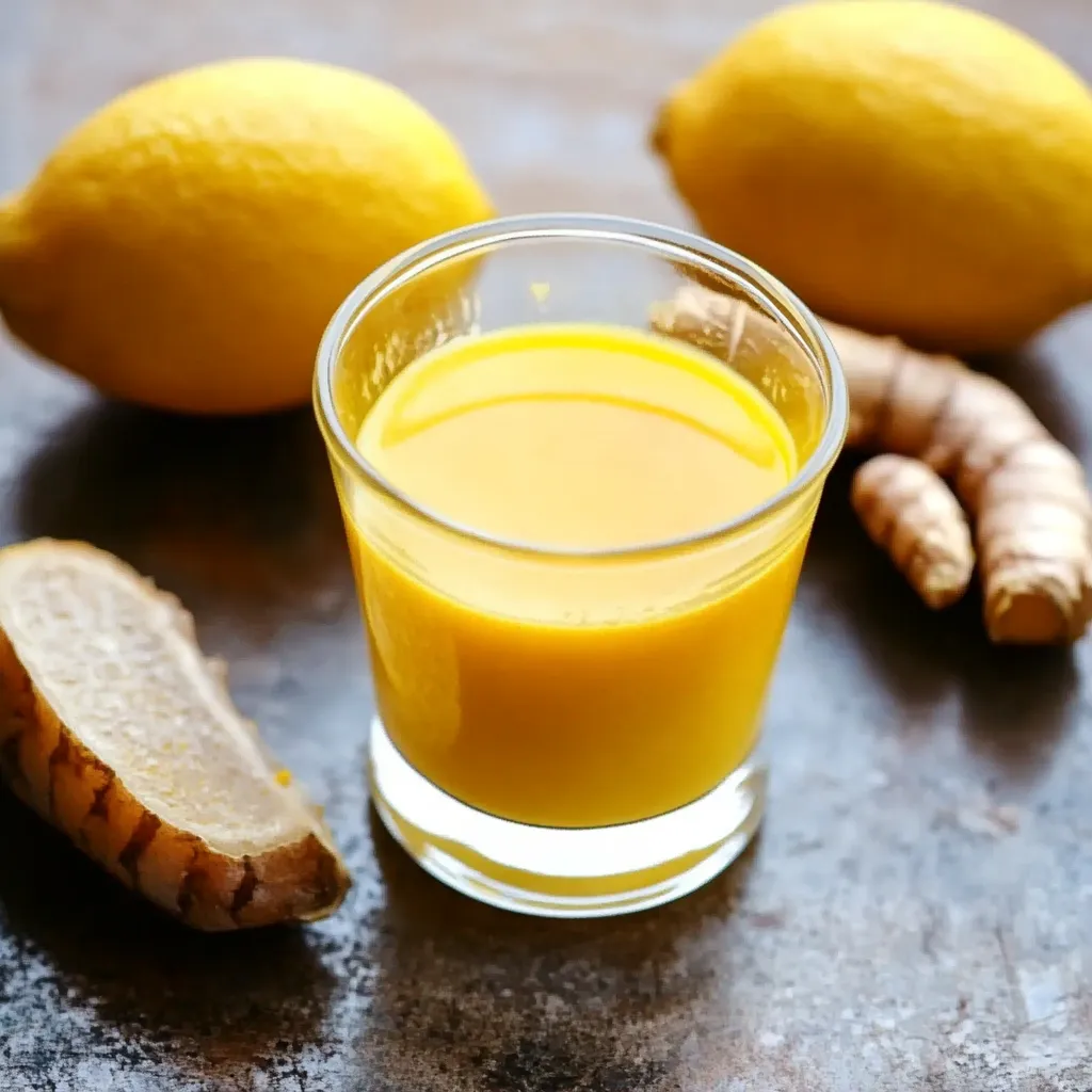 easy Lemon Ginger Turmeric Shot