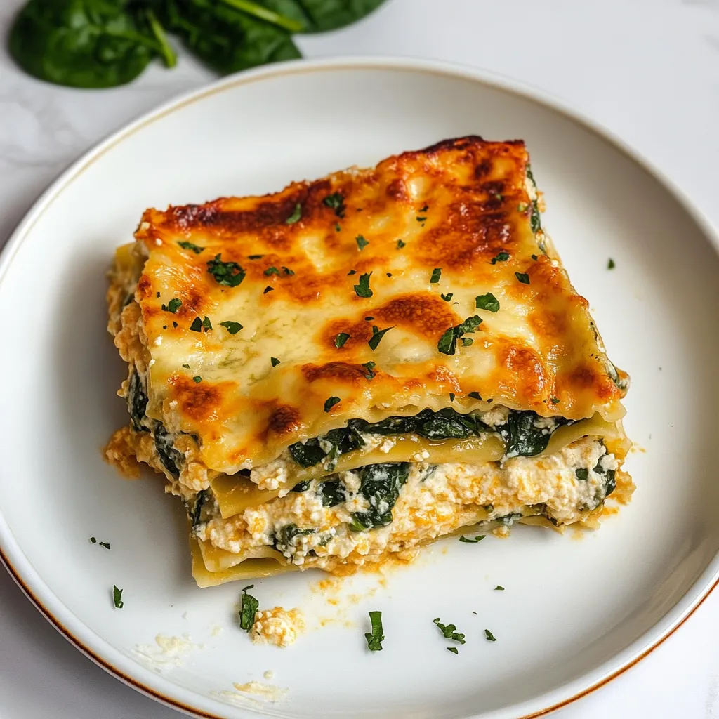 cheesy Ultimate Spinach Lasagna (3 Cheeses)