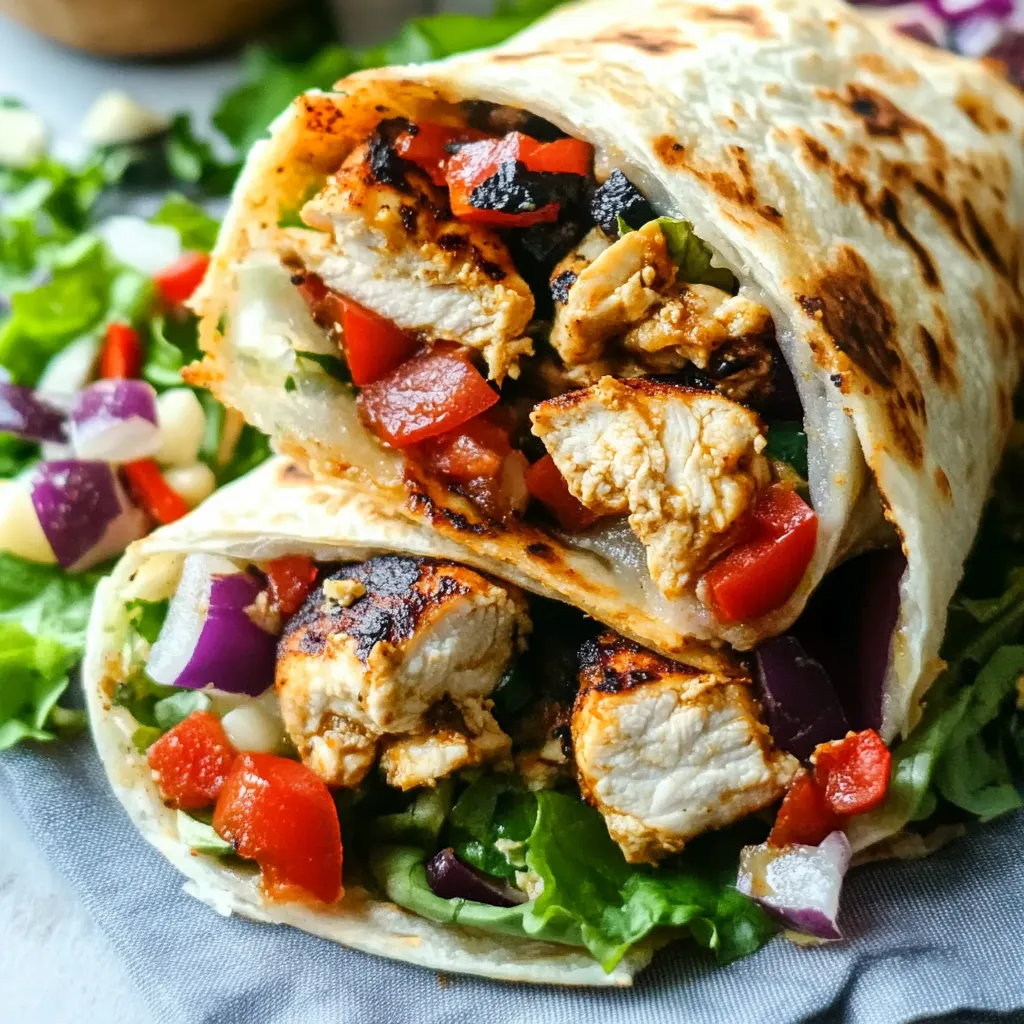 Amazing Mediterranean Chicken Wraps