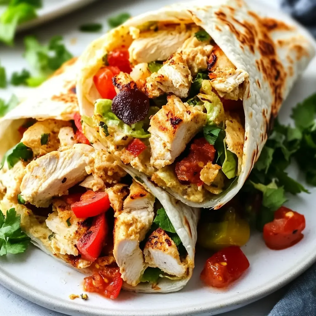 easy and Amazing Mediterranean Chicken Wraps