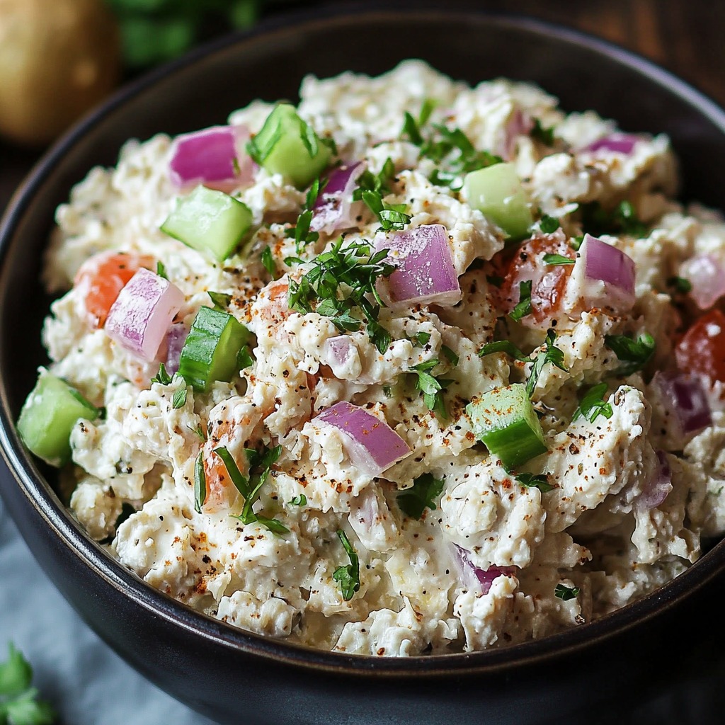 yummy High Protein Cottage Cheese Tuna Salad