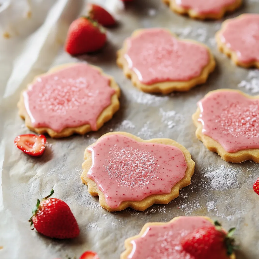 Strawberry Shortbread Cookies