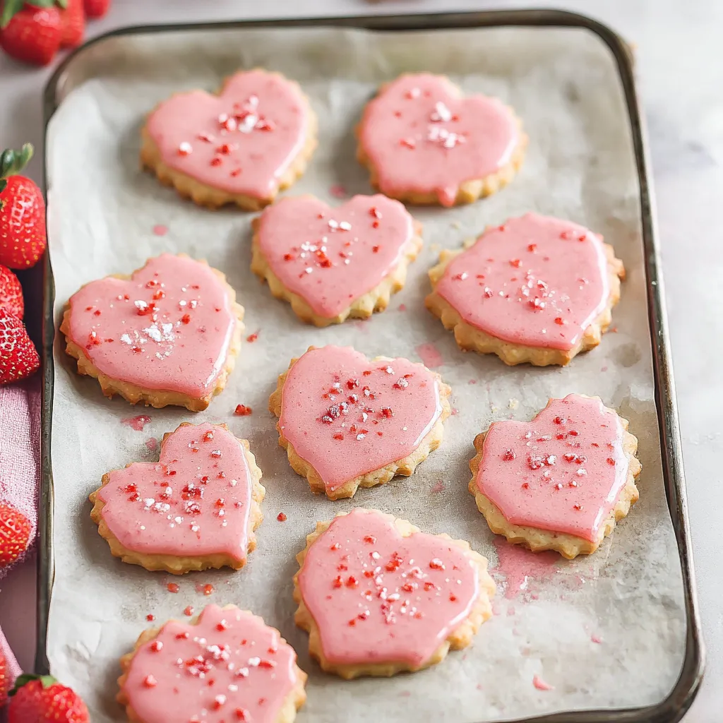 easy Strawberry Shortbread Cookies