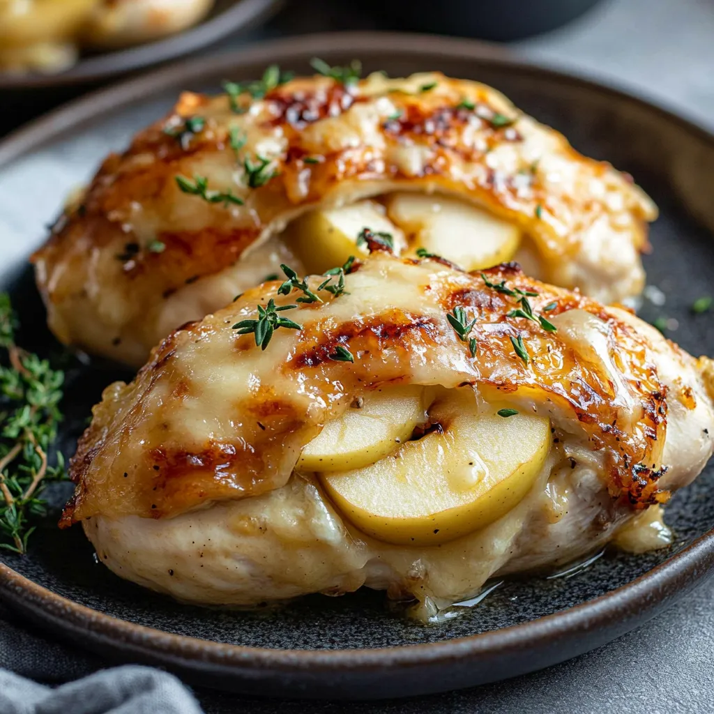 yummy  Apple and Brie Stuffed Chicken