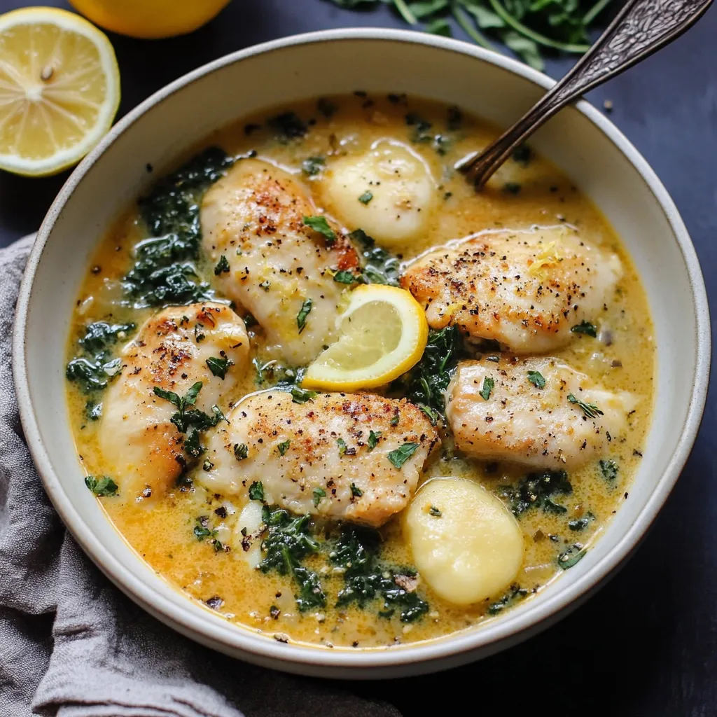 Easy Creamy Winter Lemon Chicken Gnocchi Soup