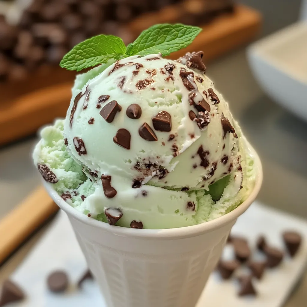 Easy Ninja Creami Mint Chocolate Chip Ice Cream