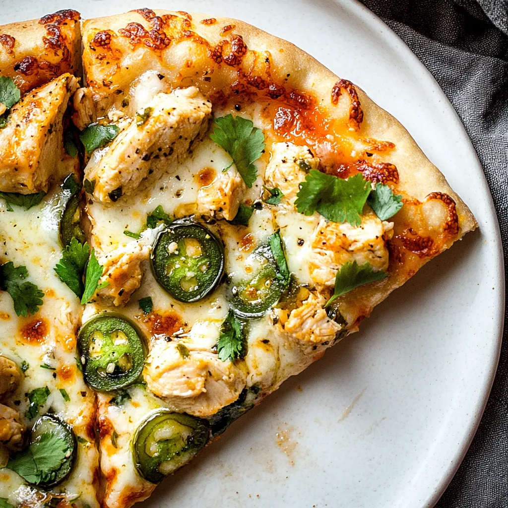 Easy Spicy Chicken and Pickled Jalapeno Pizza