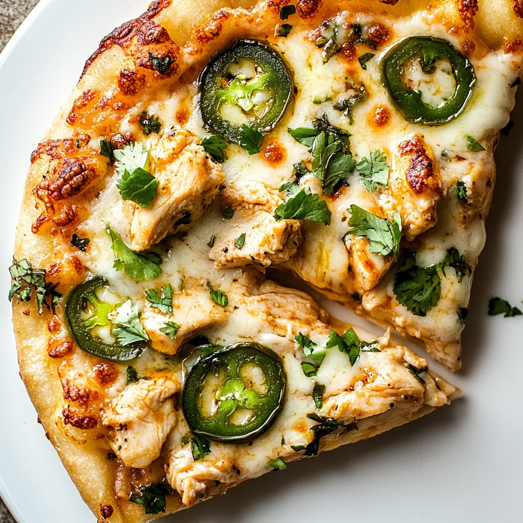 Yummy Spicy Chicken and Pickled Jalapeno Pizza