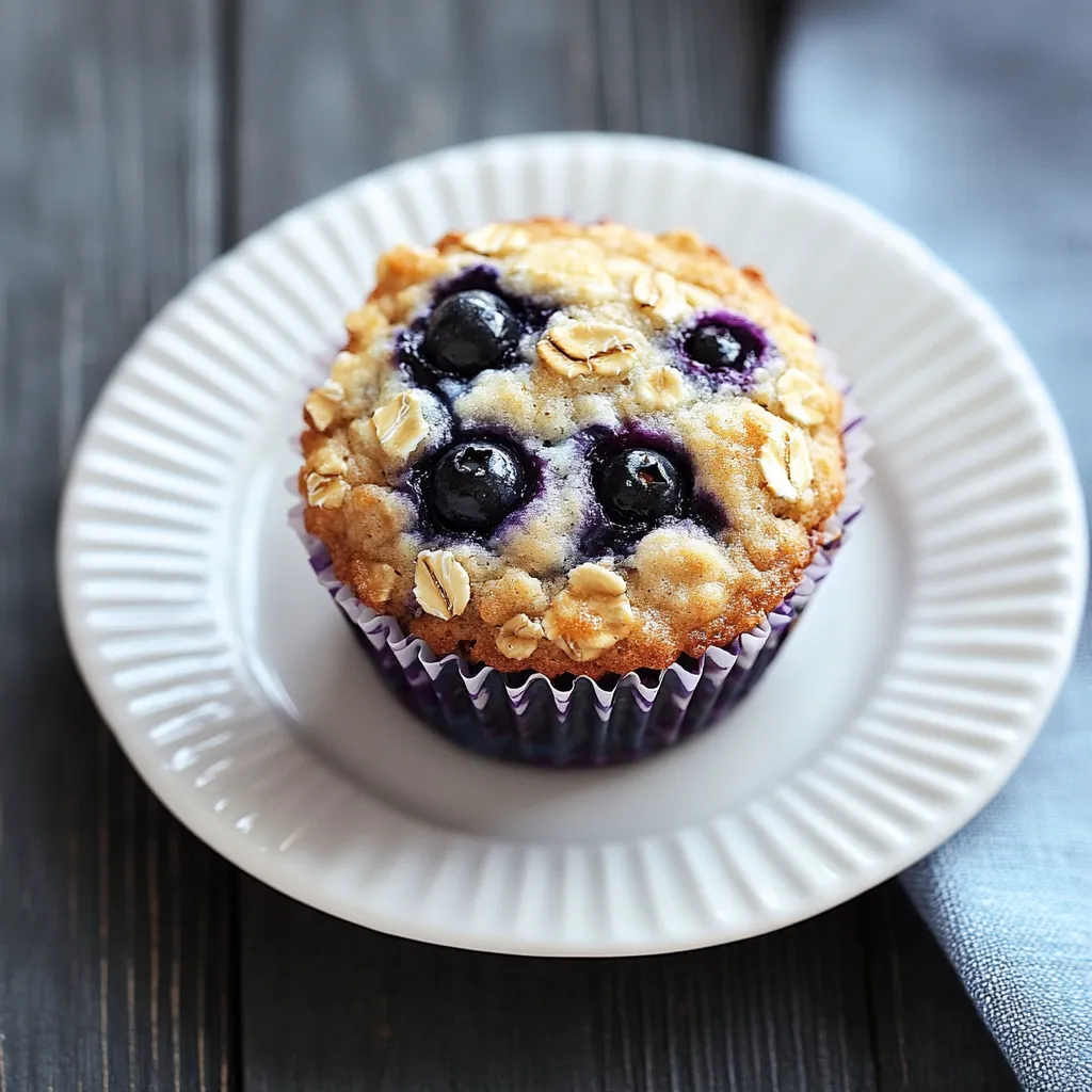 Delicious blueberry-oatmeal-yogurt-muffins