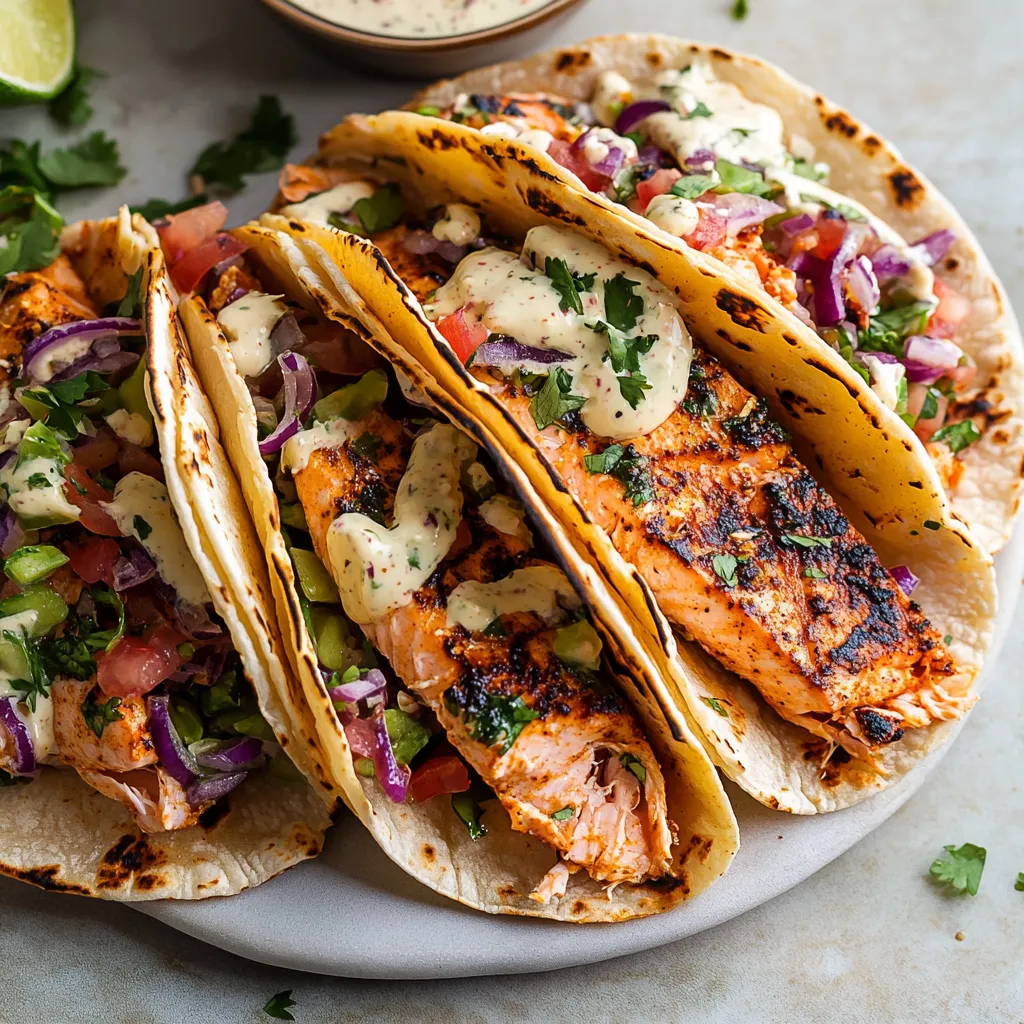 Blackened Salmon Tacos (Small Batch)