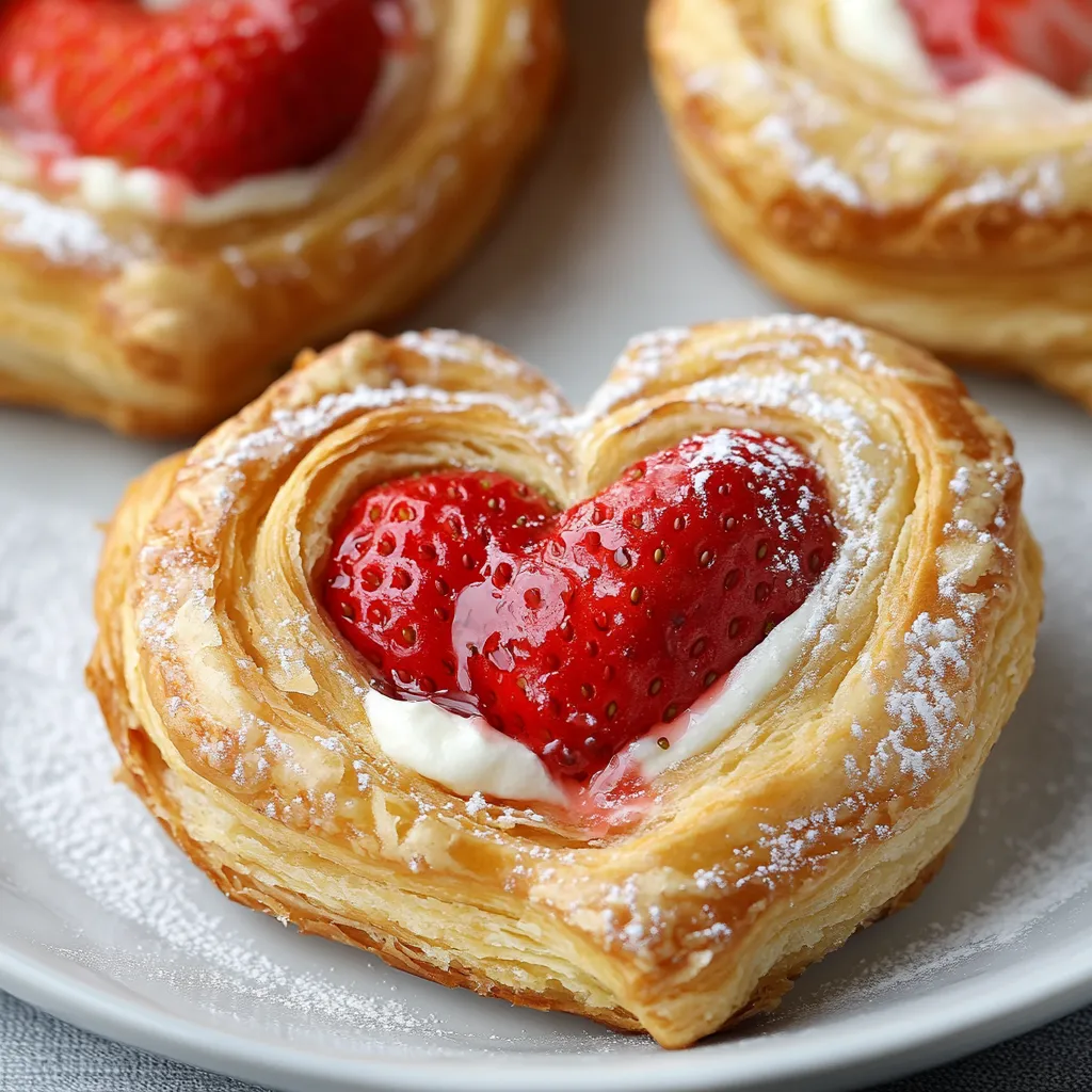 Yummy Vegan Strawberry Cream Danish