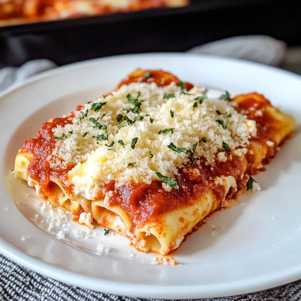 Yummy Three Cheese Stuffed Manicotti