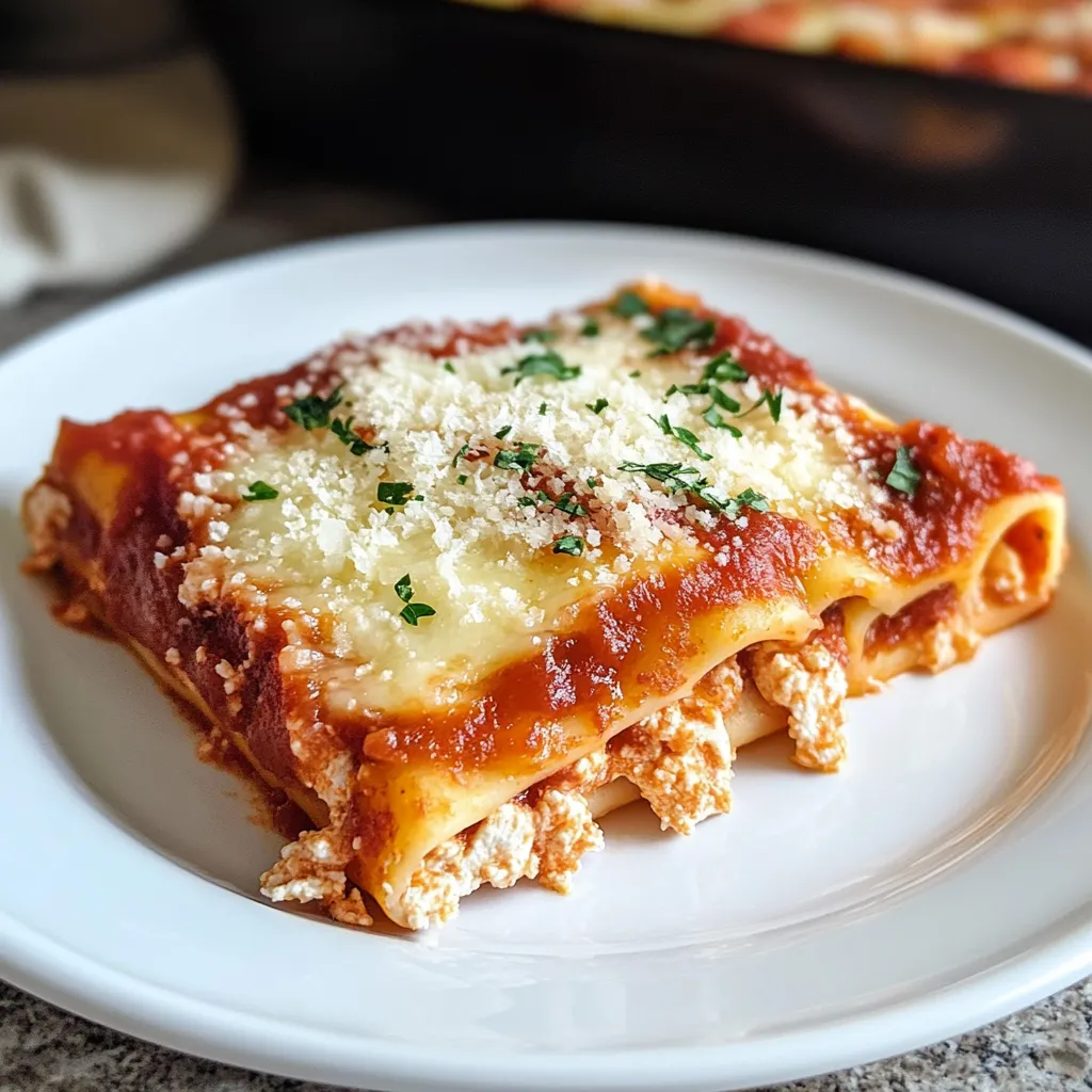 Delicious Three Cheese Stuffed Manicotti