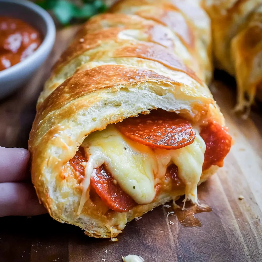 Pepperoni and Cheese Stromboli