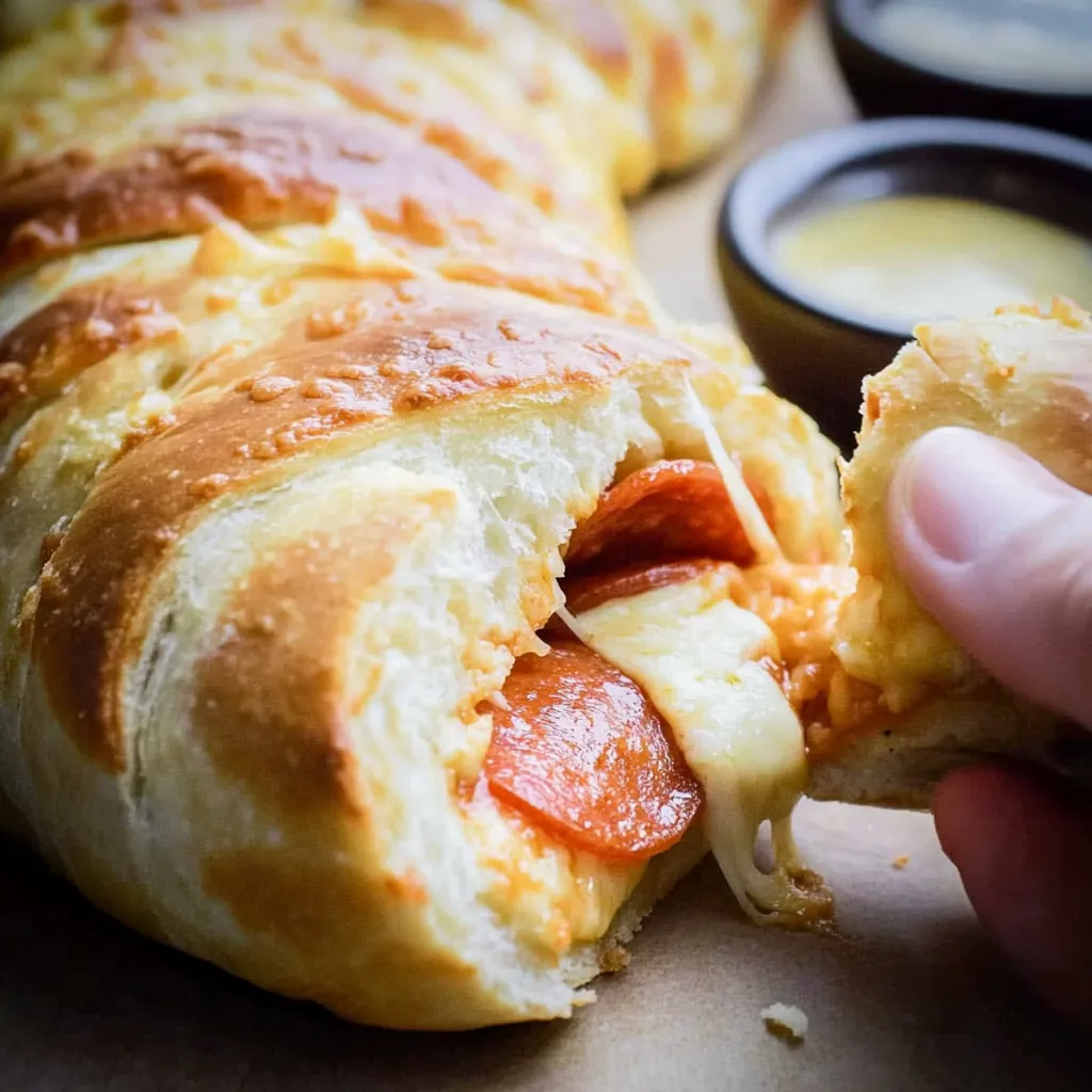 Cheesy Pepperoni and Cheese Stromboli Recipe