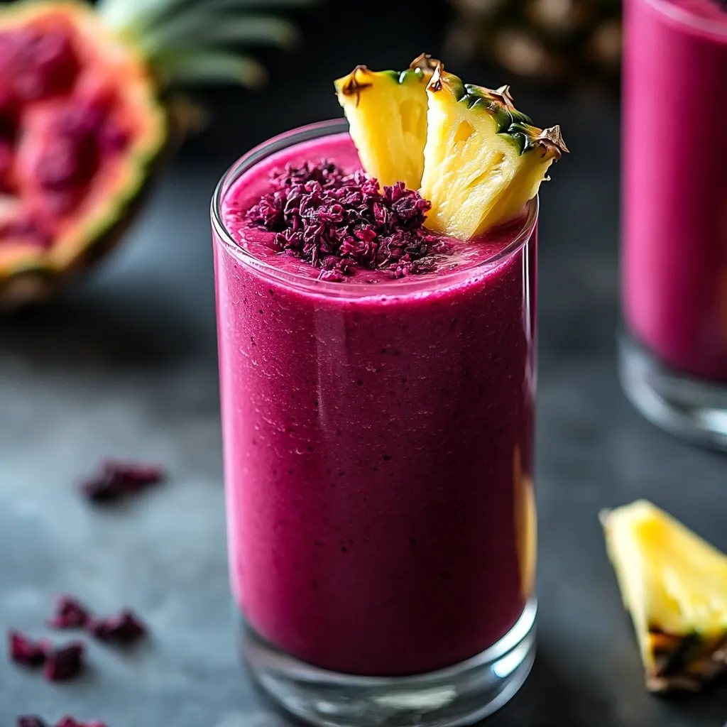 Yummy Hibiscus Tea Pineapple Smoothie