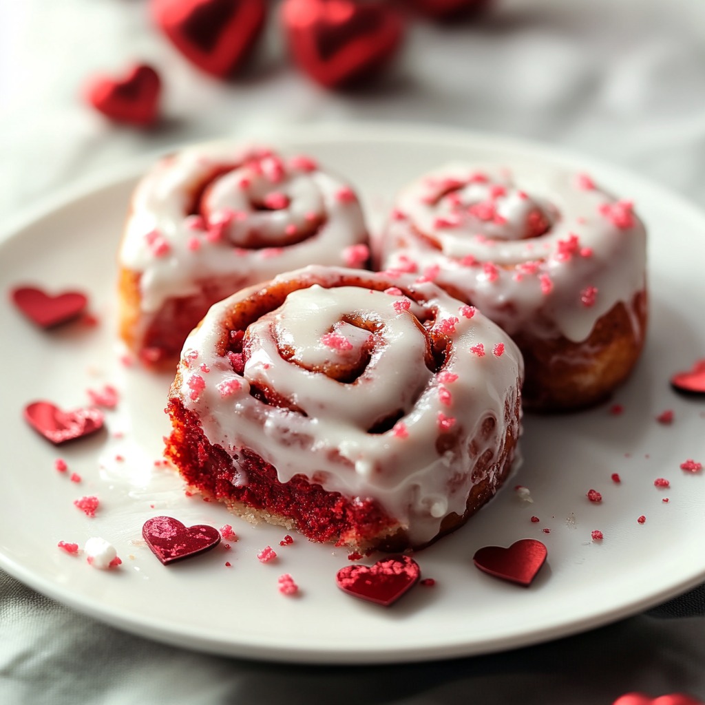 Easy Red Velvet Valentine's Day Cinnamon Rolls