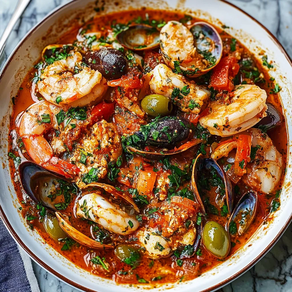 Yummy Cioppino with Parsley and Olive Gremolata