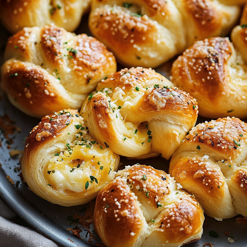 Cheese-Filled Garlic Knots