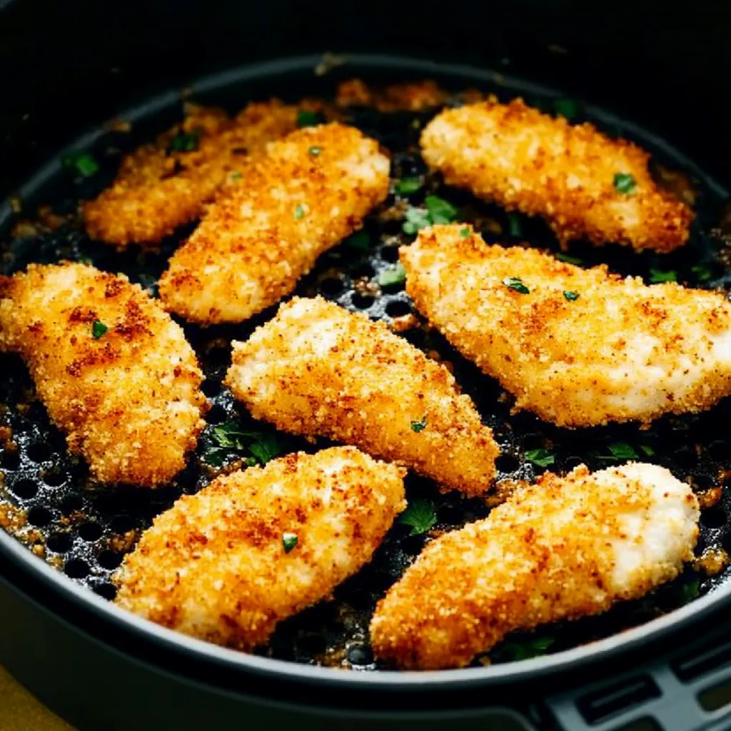 Crispy Parmesan Air Fryer Chicken Tenders